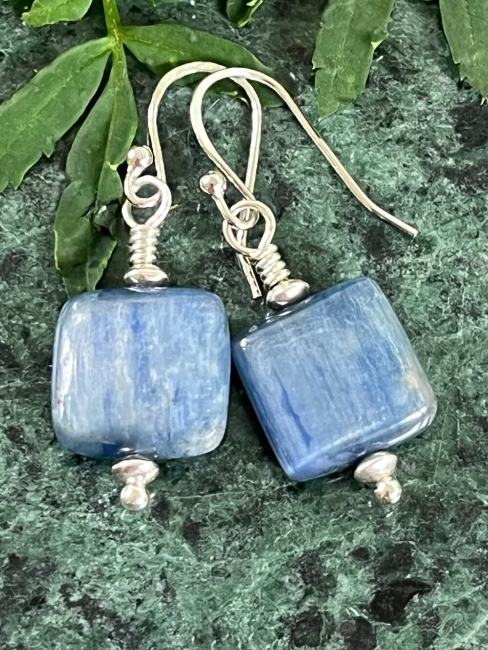 Kyanite Dangle Earrings | Blue Gemstone Earrings | Minimalist Jewelry